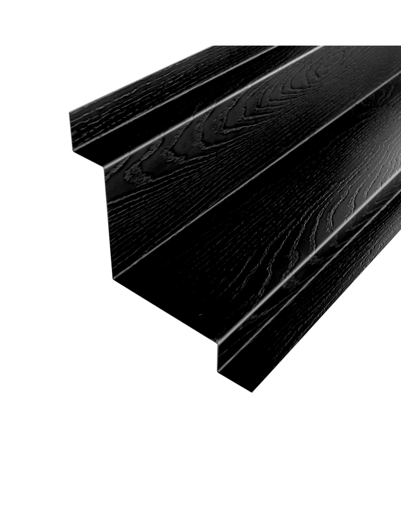 Binnenhoekprofiel Glimmend Zwart met houtnerf, 3000 mm  - Copy