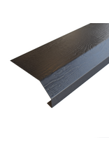 Onderdorpel Mat Zwart met Houtnerf, 3000 mm