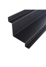 Binnenhoekprofiel Mat Zwart met houtnerf, 3000 mm