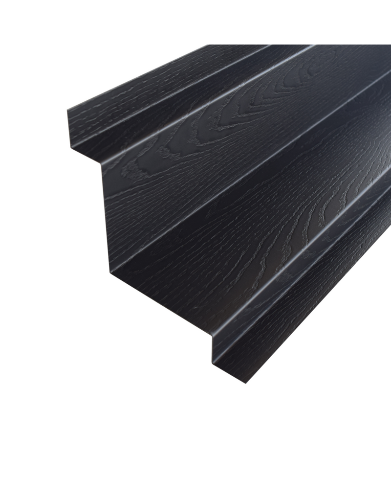 Binnenhoekprofiel Mat Zwart met houtnerf, 3000 mm