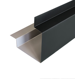 Hoekprofiel Mat Zwart met houtnerf, 3000 mm