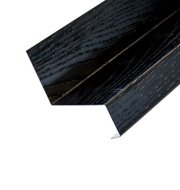 Lekdorpel Mat Zwart met Houtnerf, 3000 mm