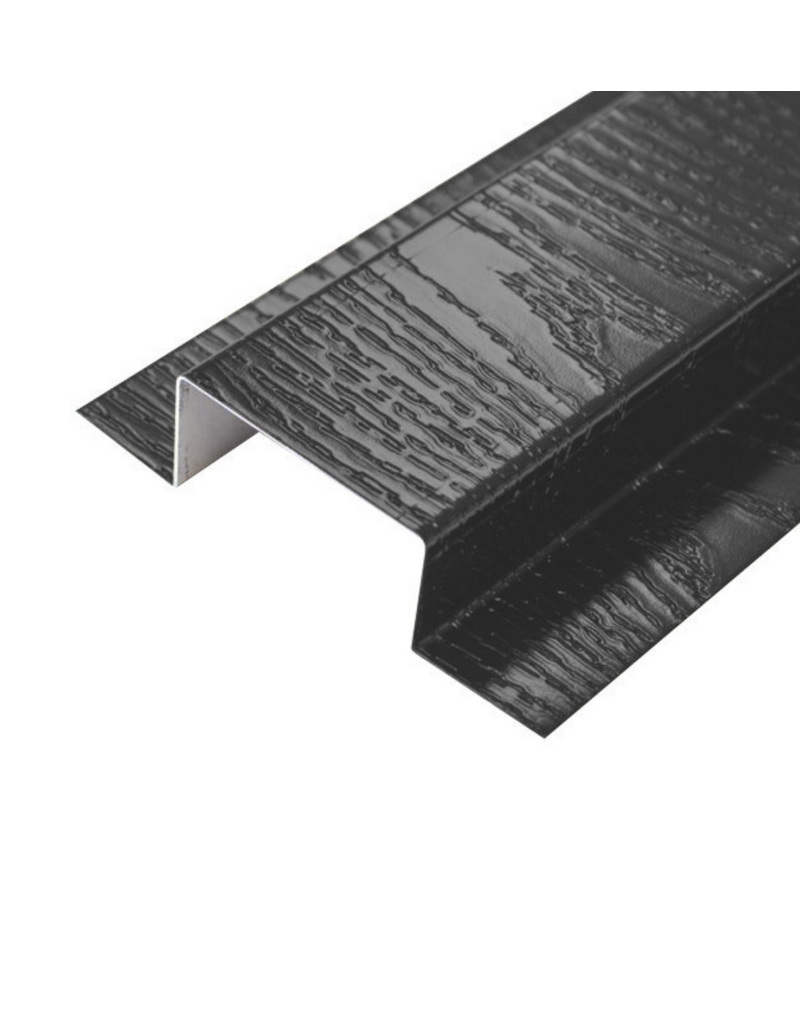 Koppelprofiel Mat Zwart met houtnerf, 3000 mm