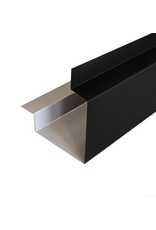 Hoekprofiel Glimmend zwart met houtnerf, 3000 mm