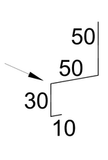 Lekdorpel Glimmend zwart met Houtnerf, 3000 mm