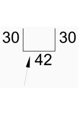 U-Profiel 40mm RAL9002, 2050mm