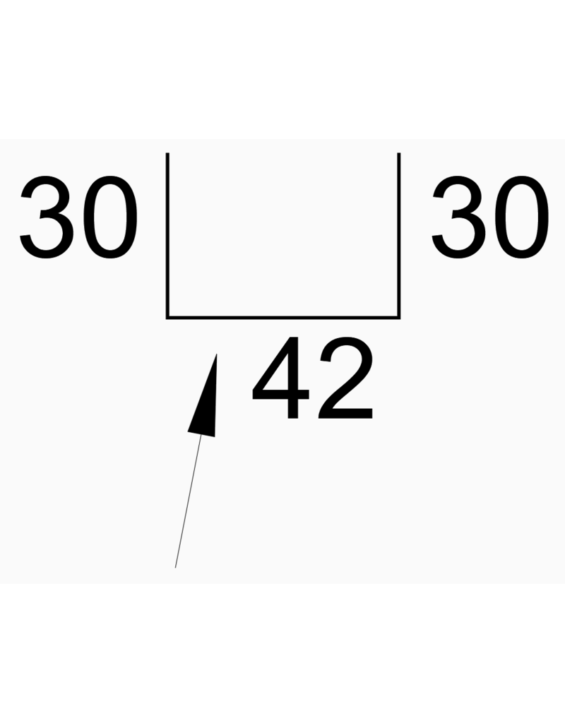 U-Profiel 40mm RAL9002, 2050mm