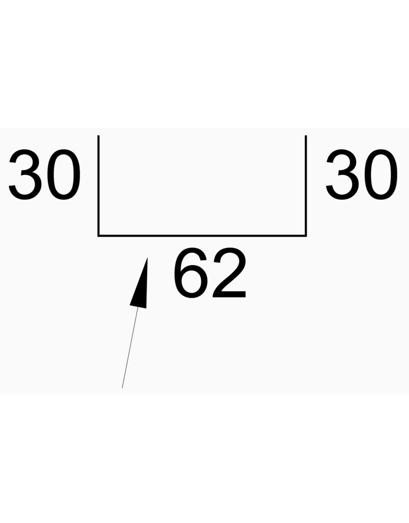 U-Profiel 60mm RAL9002, 2050mm