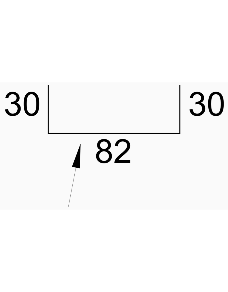 U-Profiel 80mm RAL9002, 2050mm