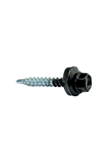 Zelfborende golfplaatschroef 4,8 x 35 mm RAL9005 Gitzwart, 200 Stuks