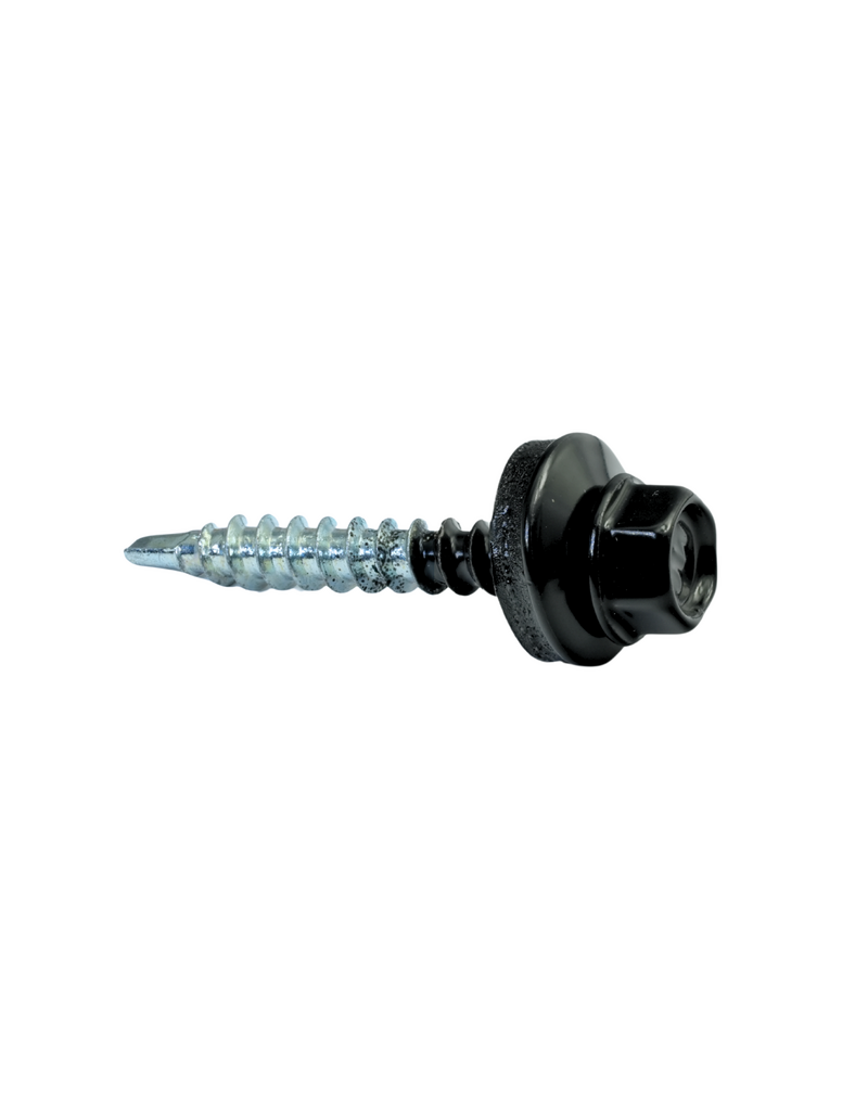 Zelfborende golfplaatschroef 4,8 x 35 mm RAL9005 Gitzwart, 200 Stuks