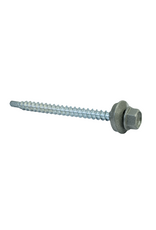 Zelfborende golfplaatschroef 4,8 x 60 mm RAL9007 Grijs Aluminium, 100 Stuks