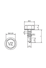 Staaltex Schroef 4,2x13mm, doos van 250 stuks, RAL 9004 Mat Zwart