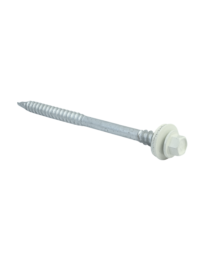 Paneelschroef Verzinkt 6,5x100 mm, RAL 9002 100 Stuks