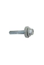 Zelfborende golfplaatschroef 5,5x32 mm RAL9006 Blank Aluminium, 250 Stuks, Op staal