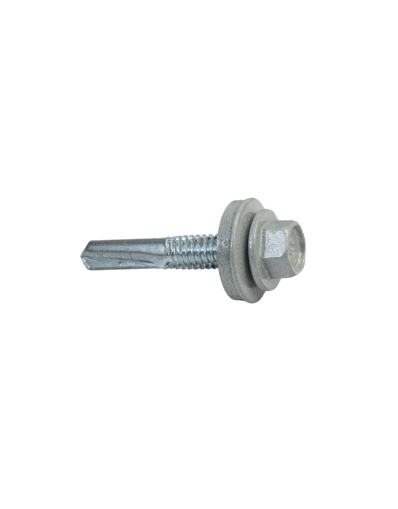 Zelfborende golfplaatschroef 5,5x32 mm RAL9006 Blank Aluminium, 250 Stuks, Op staal