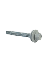 Zelfborende golfplaatschroef 5,5x50 mm RAL9006 Blank Alu, 250 Stuks, Op staal