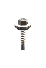 Zelfborende golfplaatschroef 5,5x25 mm RAL7016 Antraciet, 200 Stuks, Op staal