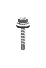 Zelfborende golfplaatschroef 5,5x50 mm RAL9006 Blank Alu, 250 Stuks, Op staal