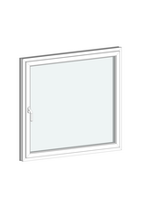 Kunststof draai/kiepraam, geïsoleerd, 1200 x 1050 mm (BxH)