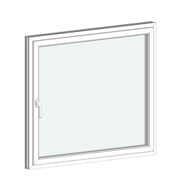 Kunststof draai/kiepraam, geïsoleerd, 1200 x 1050 mmm (BxH)