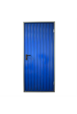 Stalen loopdeur inclusief frame en beslag, RAL5010 Gentiaanblauw