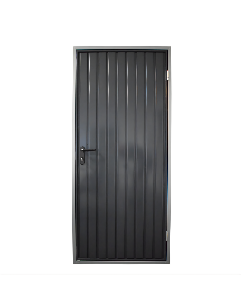 Stalen loopdeur inclusief frame en beslag, RAL7016 Antraciet