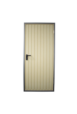 Stalen loopdeur inclusief frame en beslag, RAL1015 Licht Ivoor