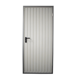 Stalen loopdeur met frame en beslag, RAL 7035