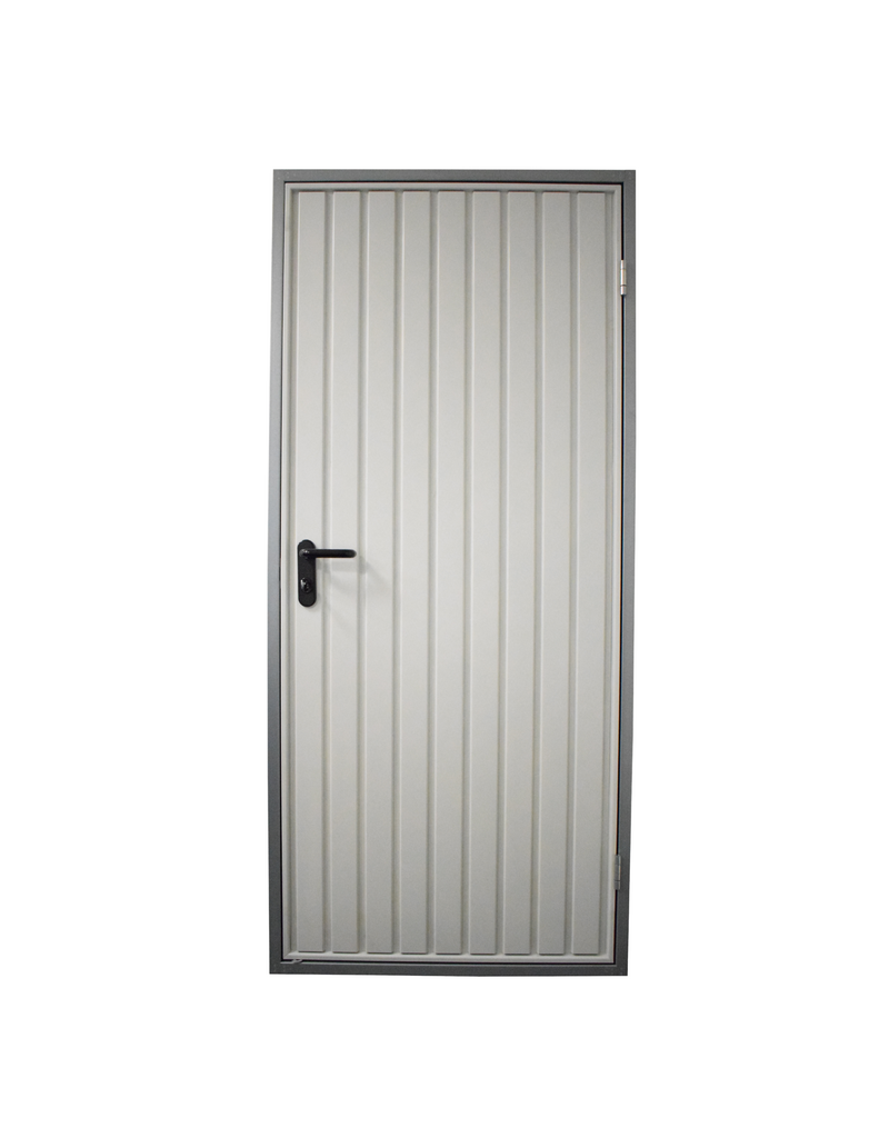 Stalen loopdeur inclusief frame en beslag, RAL7035 Lichtgrijs