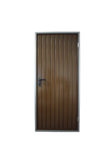 Stalen loopdeur inclusief frame en beslag, RAL8014 Sepiabruin