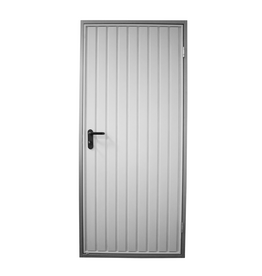 Stalen loopdeur met frame en beslag, RAL 9016