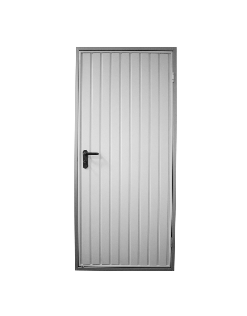 Stalen loopdeur inclusief frame en beslag, RAL9016 Verkeerswit