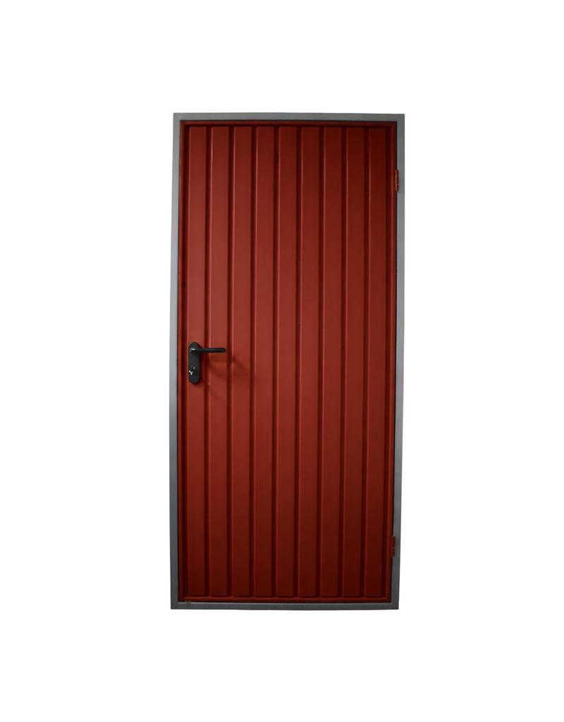 Stalen loopdeur inclusief frame en beslag, RAL3009 Oxiderood