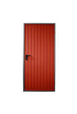 Stalen loopdeur inclusief frame en beslag, RAL3016 Koraalrood