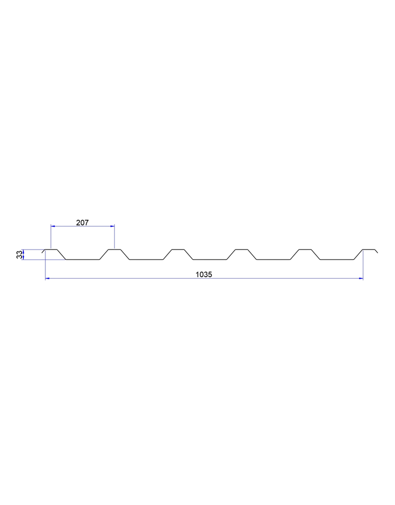 Damwandplaten Dak 35/1035, Donkergroen