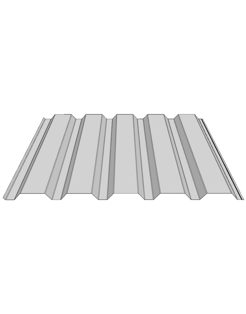 Damwandplaten Wand 35/1035, Blank Aluminium