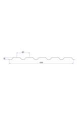 Damwandplaten Wand 35/1035, Blank Aluminium