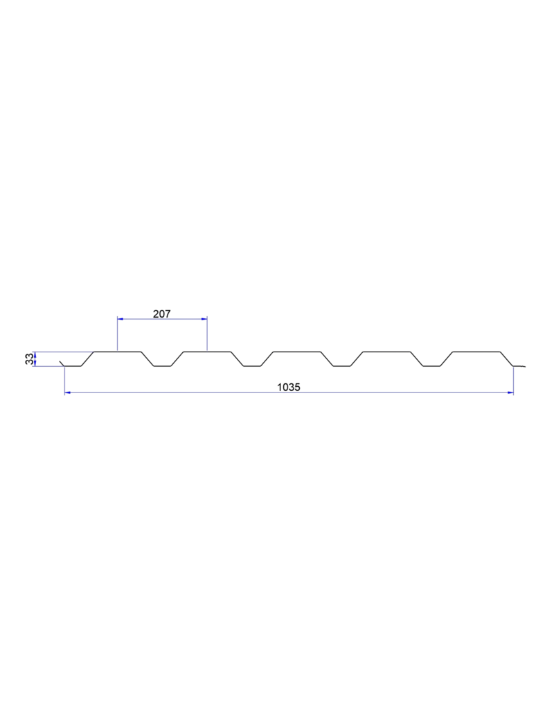 Damwandplaten Wand 35/1035, Blank Aluminium