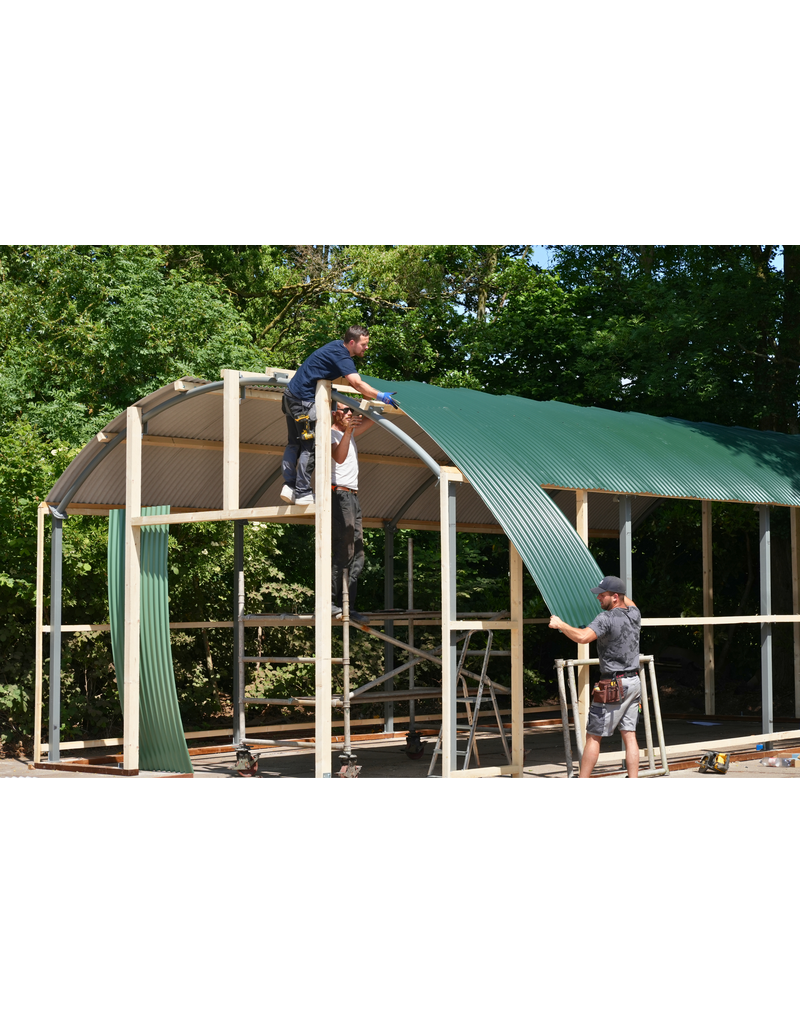 Gebogen Golfplaat 76/18, RAL 8014 Sepiabruin