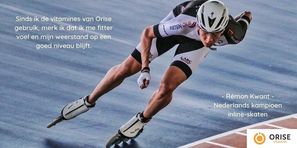 Orise Vitamins ondersteunt Nederlands kampioen inline-skaten Rémon Kwant