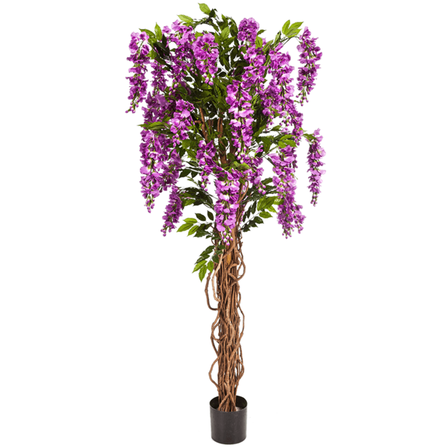 Wisteria roze kunstplant - Fleurdirect