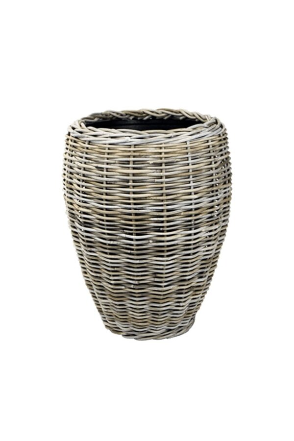 Grand panier en osier tressé