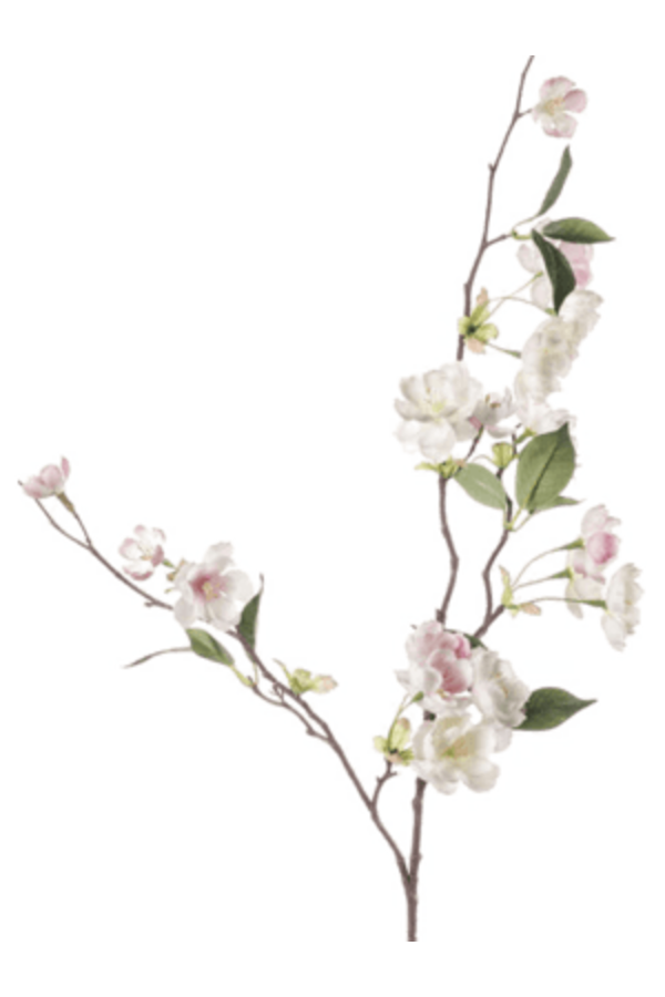 Branche artificielle de fleurs de pêcher rose