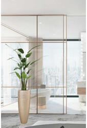 Plante artificielle Héliconia dans un pot Champagne