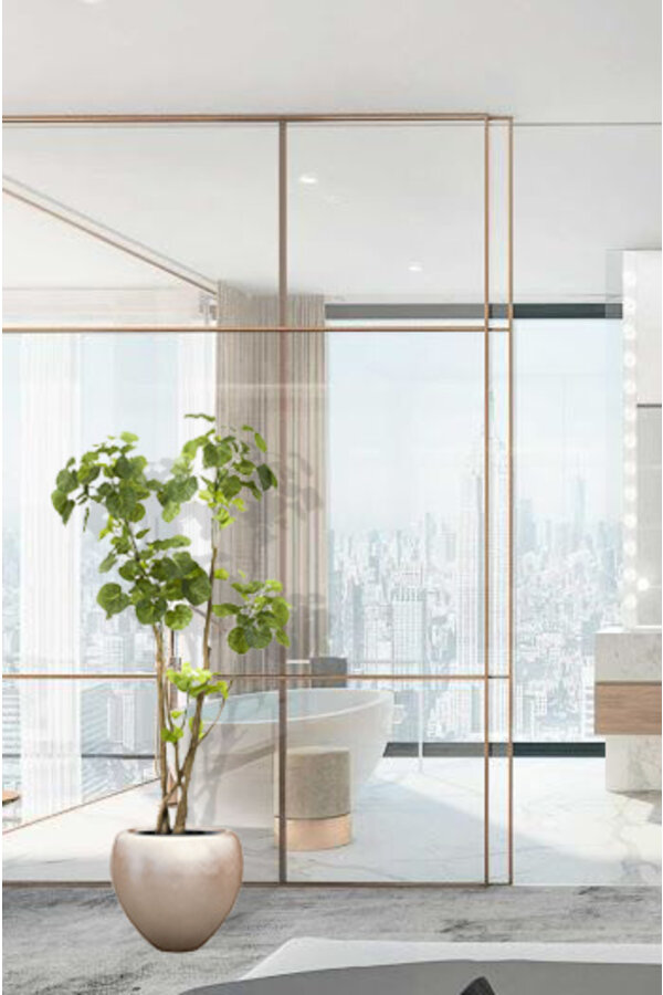 Kunstplant Polyscias in Couple Champagne