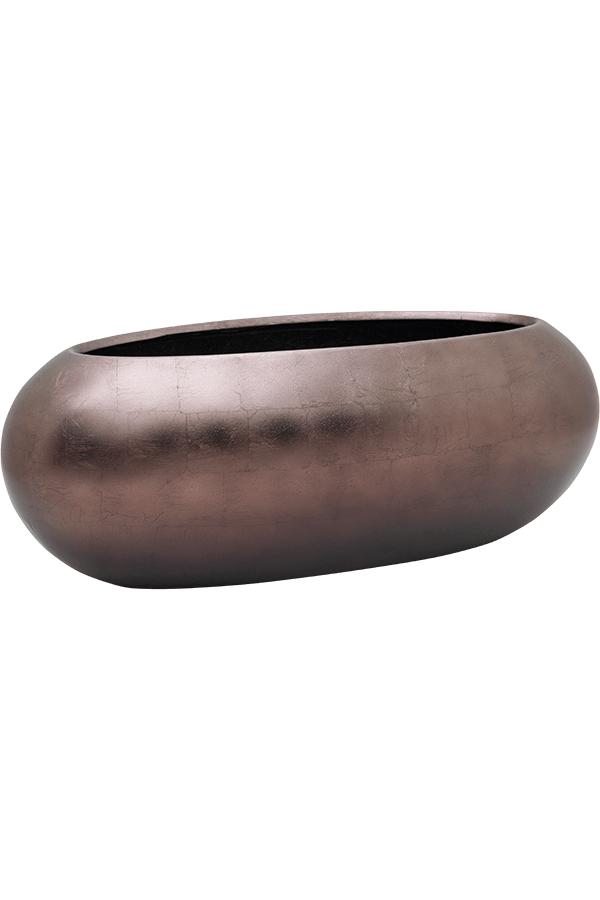 Baq Metallic Silver Leaf Boat matt coffee