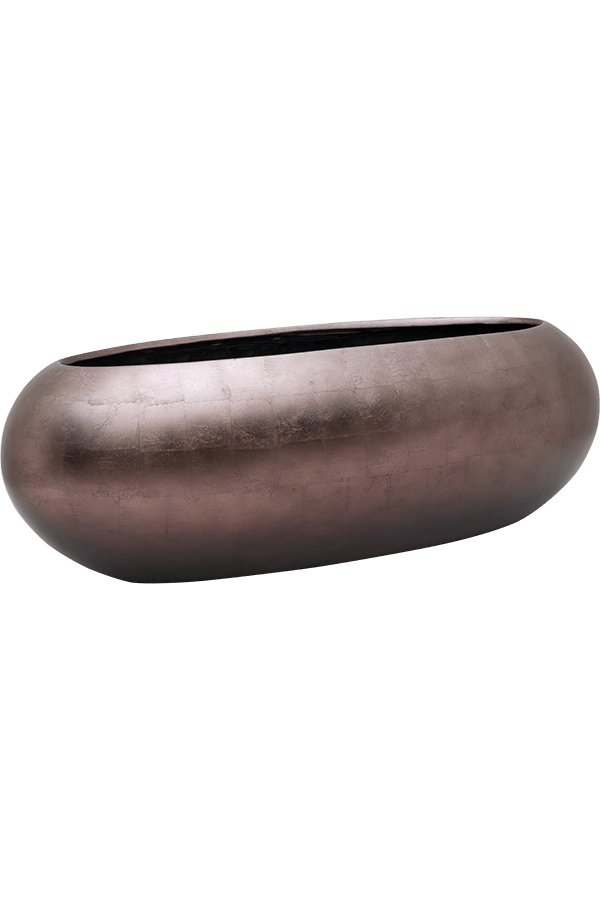 Baq Metallic Silver Leaf Boat matt coffee