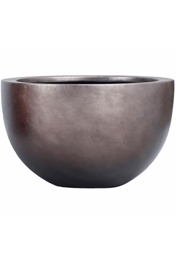 Baq Metallic Silver Leaf Bowl matt honey
