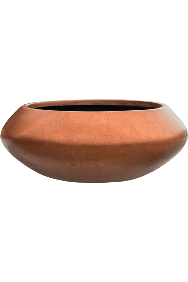 Baq Metallic Silver Leaf Bowl Ufo Matt Copper